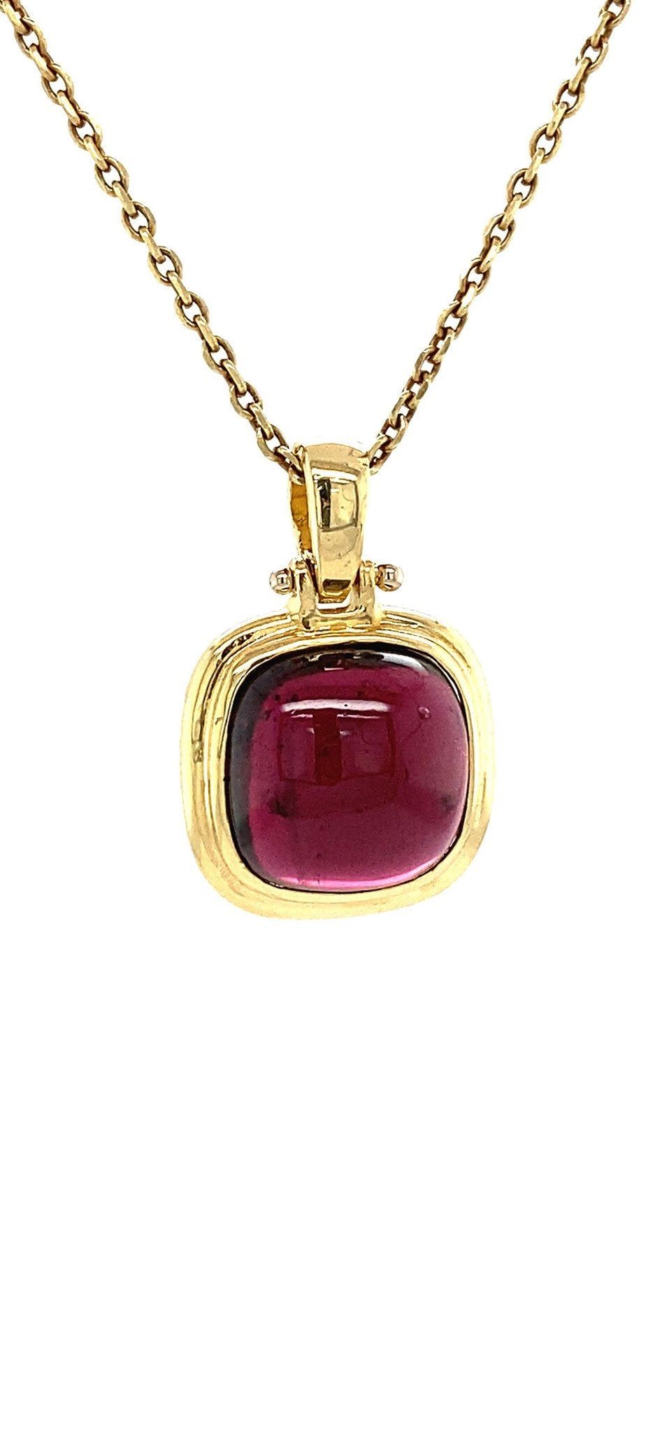 Vintage 14K Gold Pendant with Garnet